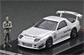 Mazda RX-7 (FC3S) RE Amemiya White with Mr.Amemiya Metal Figure (Diecast Car)