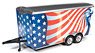 Enclosed Trailer (The Stars and Stripes Color) (Diecast Car)