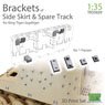 Brackets of Side Skirt & Spare Track for KingTiger/Jagdtiger (Plastic model)