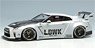 LB WORKS R35 GT-R Type 1.5 (LB Shilhouette Wing) Metallic White / Black Stripe (Diecast Car)