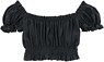 AZO2 Shirring Tops (Black) (Fashion Doll)
