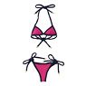 AZO2 Triangle String Bikini Set (Navy x Pink) (Fashion Doll)