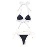 AZO2 Triangle String Bikini Set (White x Dark Navy) (Fashion Doll)