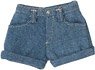 PNS Denim Roll Up Short Pants II (Blue Denim) (Fashion Doll)