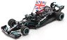 Mercedes-AMG Petronas Formula One Team No.44 F1 W12 E Performance Winner British GP 2021 Lewis Hamilton (Figurine holding British flag) (Diecast Car)