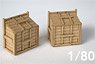 1/80(HO) Wooden Trash Box (2 Pieces) (Unassembled Kit) (Model Train)