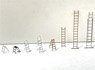 211021 (N) Ladder Set (8 Pieces) (Model Train)