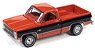 1984 Chevy Silverado Red Orange / Black (Diecast Car)