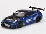 LB-Silhouette WORKS GT Nissan 35GT-RR バージョン2 LBWK ブルー (左ハンドル) (ミニカー)