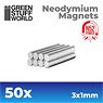 Neodymium Magnets 3x1mm - 50 Units (N52) (Material)