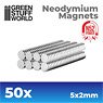 Neodymium Magnets 5x2mm - 50 Units (N52) (Material)