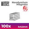 ネオジム磁石 3x0.5mm - 100個入 (N52) (素材)