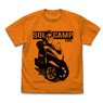 Laid-Back Camp Rin Shima & Three-wheeled Bike T-Shirt Orange S (Anime Toy)
