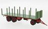 (HO) Pillar Trailer 3-Axle 1955 Green / Red (Model Train)