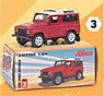 Paper Box Land Rover Defender Red / White (Diecast Car)