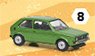 Paper Box VW Golf Green (Diecast Car)