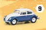 ペーパーボックス VW ビートル ホワイト/ブルー (ミニカー)