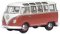 (N) VW T1 サンババス シーリングワックスレッド/ベージュグレー (鉄道模型)