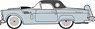 (HO) Ford Thunderbird 1956 Gray Metallic and Raven Black (Model Train)