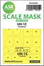 UH-1C One-sided Painting Mask for Academy (Plastic model)