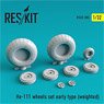 He-111 Wheels Set Early Type (Weighted) (Plastic model)