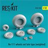 He-111 Wheels Set Late Type (Weighted) (Plastic model)