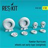Hawker Hurricane Wheels Set Early Type (Weighted) (Plastic model)