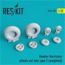 Hawker Hurricane Wheels Set Late Type 2 (Weighted) (Plastic model)