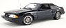 1990 Ford Mustang 5.0 - Black with Custom 7-Spoke Wheels (ミニカー)