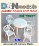 Plastic Chairs and Table (Chairs 8 Piece / Table 2 Piece) (Plastic model)
