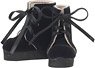 PNS Blue Bird`s Song Ribbon Suede Boots (Black) (Fashion Doll)