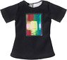 PNS Graphic T-shirt (Black x Rainbow) (Fashion Doll)