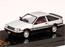 トヨタ カローラ レビン AE86 3ドア GT APEX 銀 /黒 ツートン (ミニカー)