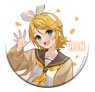 Hatsune Miku Series Can Badge Kagamine Rin School Uniform Teffish (Anime Toy)