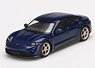 Porsche Taycan Turbo S Gentian Blue Metallic (LHD) (Diecast Car)