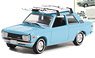 Vintage Ad Cars Series 7 - 1970 Datsun 510 with Ski Roof Rack `The Datsun Snow Job` (Diecast Car)