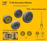 P-39 Airacobra Wheels and Front Leg (for Academy) (Plastic model)