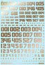 1/100 GM Number Decal No.3 [Military Stencil] Gold (Material)