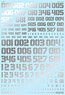 1/100 GM Number Decal No.3 [Military Stencil] Silver (Material)