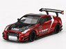 LB★WORKS Nissan GT-R R35 タイプ2 リアウイング バージョン 3 レッド `LBWK` 2.0 (左ハンドル) (ミニカー)