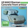 WWII アメリカ陸軍M4A2/A3シャーマン戦車用コンクリフロントアーマーセット (各社M4A2/A3用) (プラモデル)