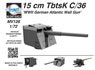 15 cm TbtsK C/36 `WWII German Atlantic Wall Gun` (Plastic model)