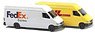 (N) MB Sprinter Delivery Van FedEx & DHL (Model Train)