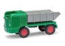 (N) Dump Truck Green (Model Train)