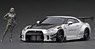 LB-WORKS Nissan GT-R R35 Type 2 White with Ms. Chisaki Kato (Diecast Car)