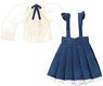 Shear Jumper Skirt Set (Navy x Ivory) (Fashion Doll)