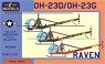Hil. OH-23D/OH-23G Raven (1x Vietnam War, 2x US Training Unit) (Plastic model)