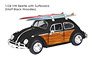 VW Beetle with Surfboard (Black) (ミニカー)
