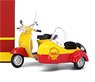 Shell 香港限定 Tiny City サイドカー付きスクーター (ミニカー)
