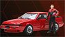Mitsubishi Starion (Red) & Driver Figure Set (Diecast Car)